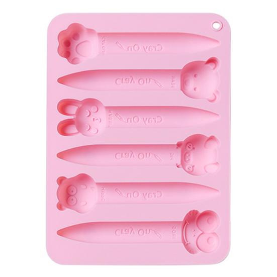 6 Cavity Cake Mold Non Stick Food Grade Reusable DIY Silicone Cartoon