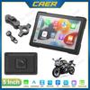 Motorcycle Navigation GPS Navigator Wireless CarPlay Apple Android Auto Front Rear Dual Camera Recorder Waterproof IPX7 Screen