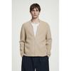Japan Boucl  Knit V Neck Zip Up Cardigan