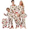Christmas Print Cute Family Set Pajamas, Home Clothes, Family Set Long Sleeve Top Pants Set