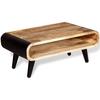 Coffee Table Made of Raw Mango Wood 90x55x39 Cm