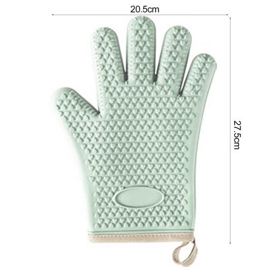 1Pc Baking Glove Ultra-thick Heat-Resistant Reusable Non-slip Texture Easy To Clean Anti-scald Silicone High-Temperature Resistant Oven Baking