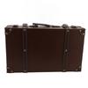 Vintage Suitcase 34x20.5x8cm Wooden Leather Decorative Luggage Trunk for Decoration Storage Photogra