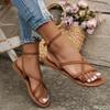 Fashion 2025 Summer Women's Sandals New Casual Versatile Roman Shoes Fashion Comfort Flat Bottomed Sandal Outdoor Vacation Beach Shoes