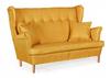 Ari Scandinavian Wing Sofa, Non-extendable, Family Meble, Yellow Melon