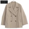 JOURNAL STANDARD Relume Beige Twill Double-breasted Short Trench Coat Coat F beigeUsed