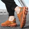 Spring/Autumn Men's Large Size Blade-soled Shoes Flying Weave Fitness Jogging Shoes