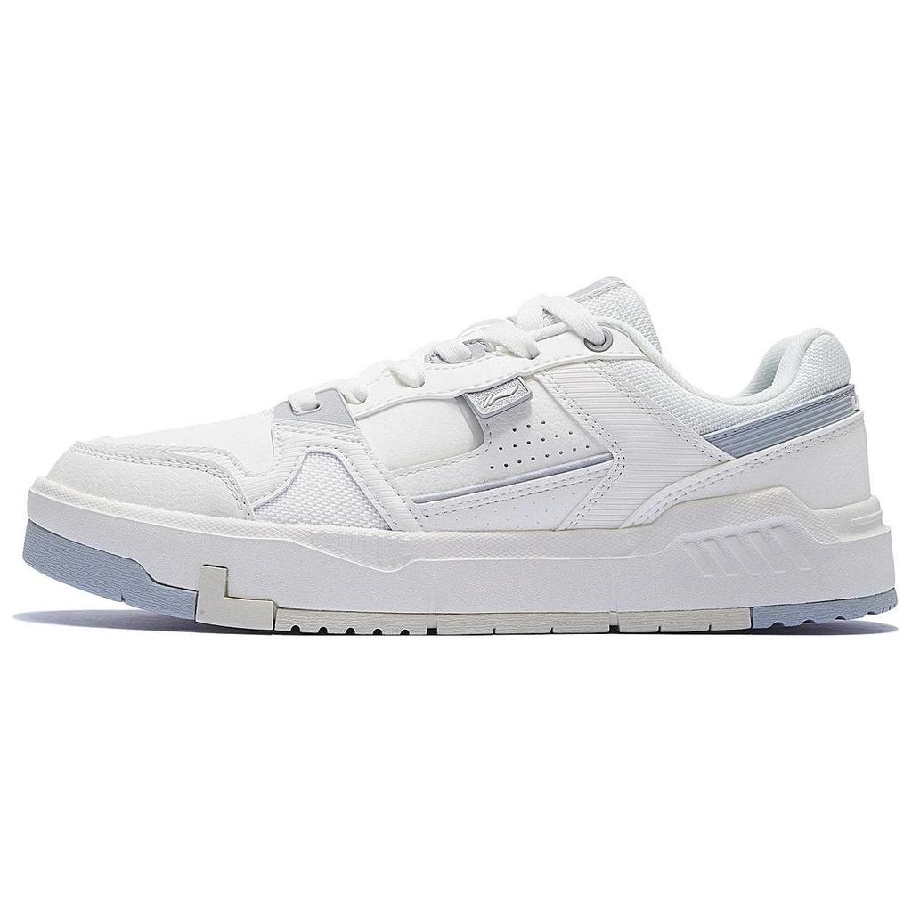 Li Ning Ace V2 Fabric Synthetic Leather Durable Breathable Low Top Skate Shoes Men Sneakers White Gray AGCS155-1