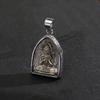 Buddha Pendant Arc Cutting Ethnic Style Beautiful Practical Stainless Steel Jewelry for Amulet