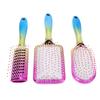 3pcs Gradient Electroplating Paddle Hairbrush Set Detangling Hair Brush Set Air Cushion Comb Nylon T
