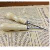 3PCS/SET Wooden Handle Shoes Repairing Awl Leather Shoe Sewing Cobbler Tool DIY Craft Repair Hand Stitcher Straight Curved Hook
