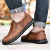 38-46 Retro Cow Leather Shoes Men Loafers Handmade Casual Leather Shoes Moccasins Men Flats Shoes
