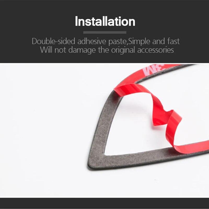 4pcs Carbon Fiber For BMW G30 5 Series 2018- Car Rear Seat Vanity Mirror Frame Trim Interior Sticker Accessories