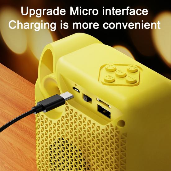 Bluetooth-compatible Speaker with Colorful Lights Low Latency Wide Area Sound Effect Rechargeable