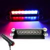 8 LED Universal Car Strobe Light Flasher Vehicle Windshield Flashing Warning Signal Lamp Red Blue Police Emergency Lights 12V