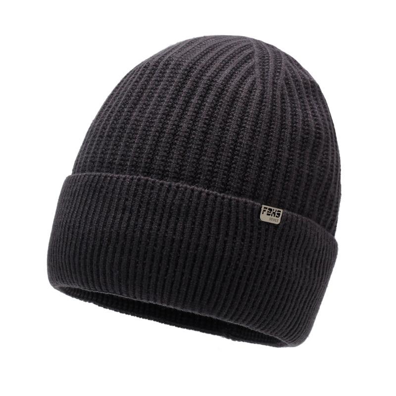 Hat Men'S Winter Thickened Warm Cover Wool Hat Ski Hat Winter Cold Cycling Knitted Hat Cold Hat