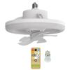 Ceiling Fan with LED Light, 360 Rotate E27 Lamp Head 5-Blade Modern Fan Lamp with B22 Converter for Dormitory Office