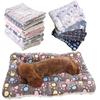 Soft Flannel Pet Pad for Small Large Dogs Cats 2 Layers Thickened Dog Bed Pets Mattress Warm Sleeping Mats Accesorios Para Perro