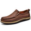 Fashion Outdoor Shoes Soft Sole Moccasins Comfortable Men Slip-On Office Shoes Genuine Leather Mens Shoes Versatile Casual Male Loafers