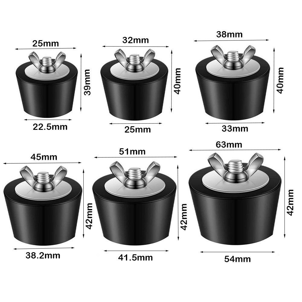 Black Swimming Pool Leak Proof With Stainless Steel Screw Pool Plugs Pool Winterizing Plug
