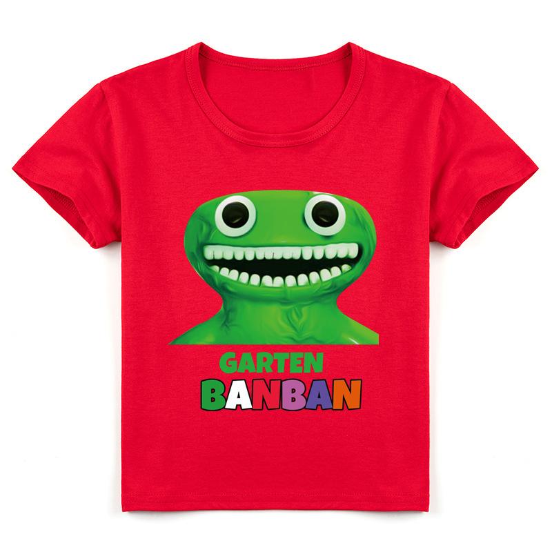 Garten of Banban Casual T-shirts Unisex Summer Children's Sports Clothes Toddler Kids Short Sleeves Cartoon Printed Tees Tops Baby Boys Grils