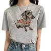 Dachshund T Shirt Women Comic Anime Tee Girl Streetwear Anime Clothes T-Shirts Women’s