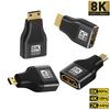 HDMI-Compatible Adapter Mini/Micro HDMI To HDMI Adapter 8K 60Hz 4K 120Hz/144Hz Male To Female Converter For HDTV Laptop PS5