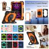 For Apple iPad Air (2020)/ iPad Air 4, 360° Rotating Grip Heavy Duty Protection Stand TPU+PC 3in1 Anti-knock Shockproof Tablets PC Case