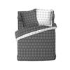 Housse De Couette - Aristide - Aris Geometrix - 220 X 240 Cm - 100% Coton - Anthracite