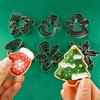 5Pcs Christmas Cookie Cutters Set Santa Tree Snowflake Gingerbread Men Snowman Shape Cookie Molds Reusable Baking Tool for Home Kitchen Bakery