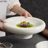 High Footed Ceramic Plate Dining Plate Dessert Bowl Cake Stand Dim Sum Dish Sashimi Plates Sushi Plates Fruit Dish Snack Tray