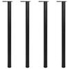 VidaXL 4 Height-Adjustable Table Legs Black 1100 Mm