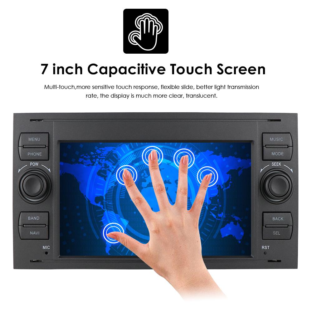 Car Radio Hizpo 2din 7''Android AutoRadio GPS for Ford Mondeo S-max Focus C-MAX Galaxy Fiesta Transit Fusion Connect Kuga Multimedia Navi Carplay Auto