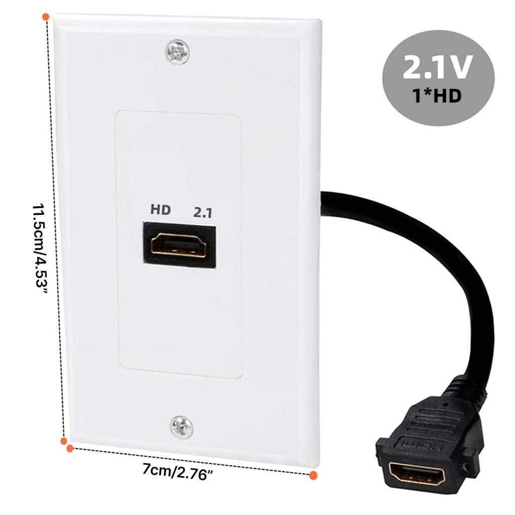8K High Speed HDMI-compatible Wall Plate Face 8K 60Hz High Speed Extender Cord Female To Female Adapter Connector Cable