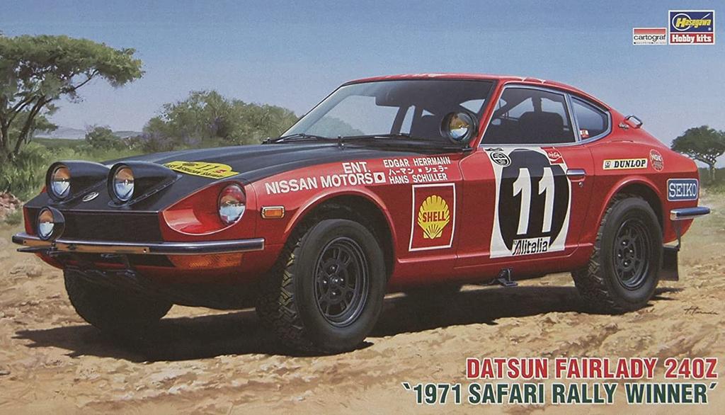 Hasegawa Datsun Fairlady 240Z 1971 Safari Rally Winner Plastic Model HR8 1/24