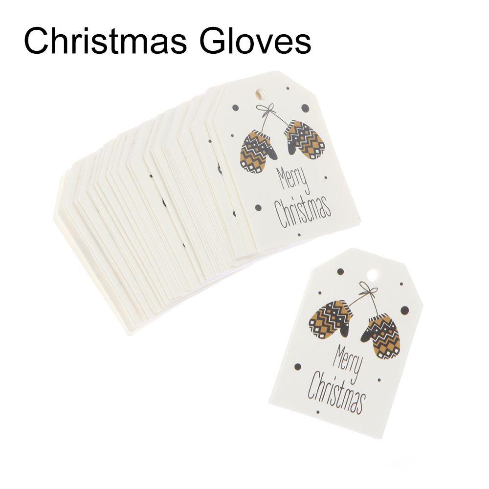 50PCS DIY Wrapping Supplies Xmas Decoration Hang Tags Christmas Labels Gift Wrapping Kraft Tag