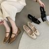 2025 Spring New Square Head Single Shoes with Temperament Retro Evening Shoes High Sense Small Fragrant Mary Jane Shoes