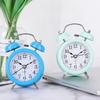 Простой студенческий будильник для общежития, металлический маленький будильник, прикроватные часы для детской спальни, бесшумные светящиеся кварцевые часы
