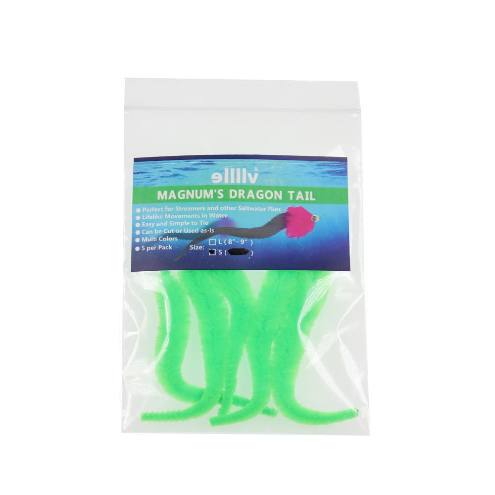 5PCS/Pack Size S Magnum's Dragon Tail for Pike Musky Strearmer Fly Saltwater Fishing Bait Fish Fly Tying Material