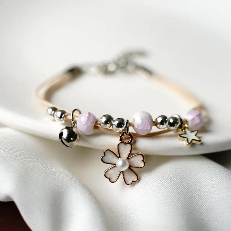 Pink Butterfly Bracelets Fashion Jewelry Character String Of Female Friends Gifts #YXS43