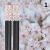 Amber Sakura  Chopsticks Antibacterial Anti-slip High Temperature Resistant  Reusable for Sushi Food ChopsticksTableware