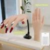Silicone Practice Hand for Acrylic Nails Realistic Flexible Mannequin Hand Nail Art Practice Hand for Bracelets Rings Display