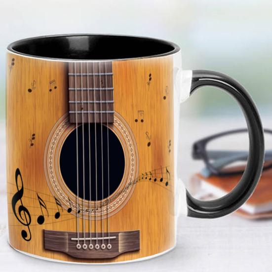 Musical Coffee Mug Ceramic Novelty Music Note Cup Large 350ml Capacity Guitar Piano Violin Design Hot Drinking