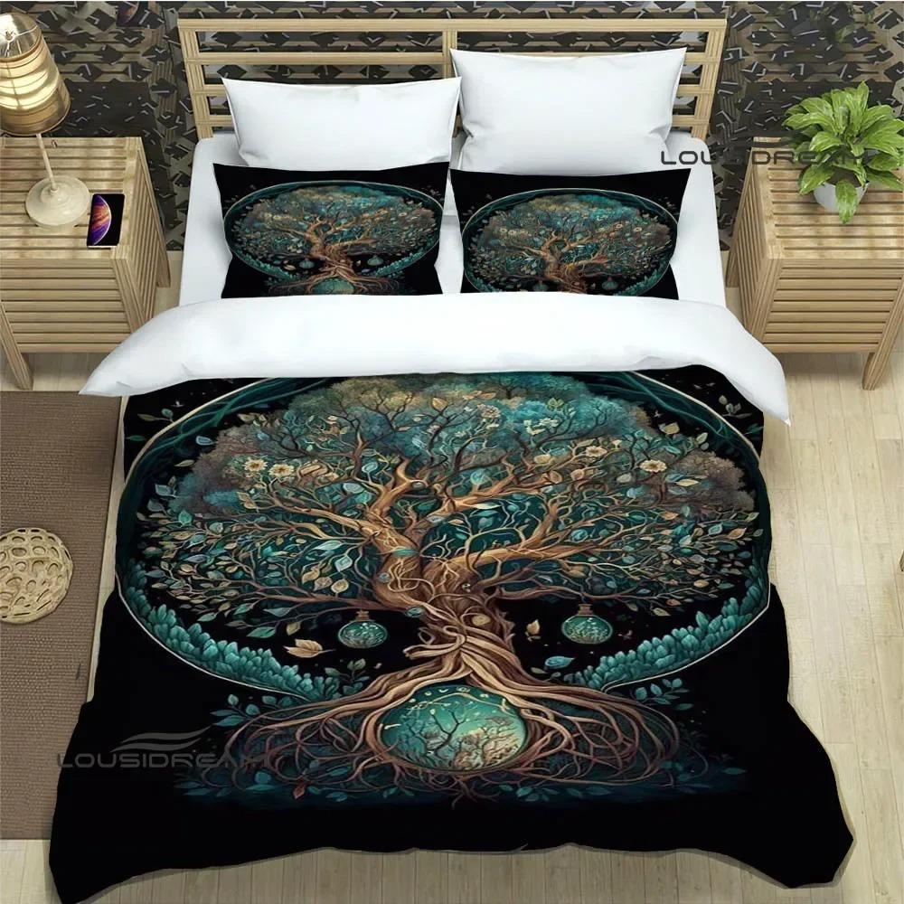 Tree of Life Printed Bedding Sets Exquisite Bed Supplies Set Duvet Cover Bed Comforter Set Bedding Set Luxury Birthday Gift