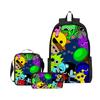 Anime Peripheral Printed Backpack  , Personalized Backpack Storage Bag  ,Three Piece Backpack Lunch Bag Pencil Case Set  ,School Supplies