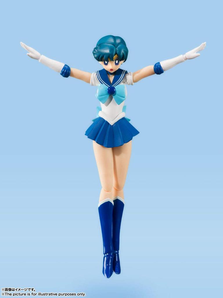 TAMASHII NATIONS S.H.Figuarts Pretty Guardian Sailor Moon Sailor Mercury -Animation Color Edition- Approx. 140mm ABS & PVC Painted Movable Figure