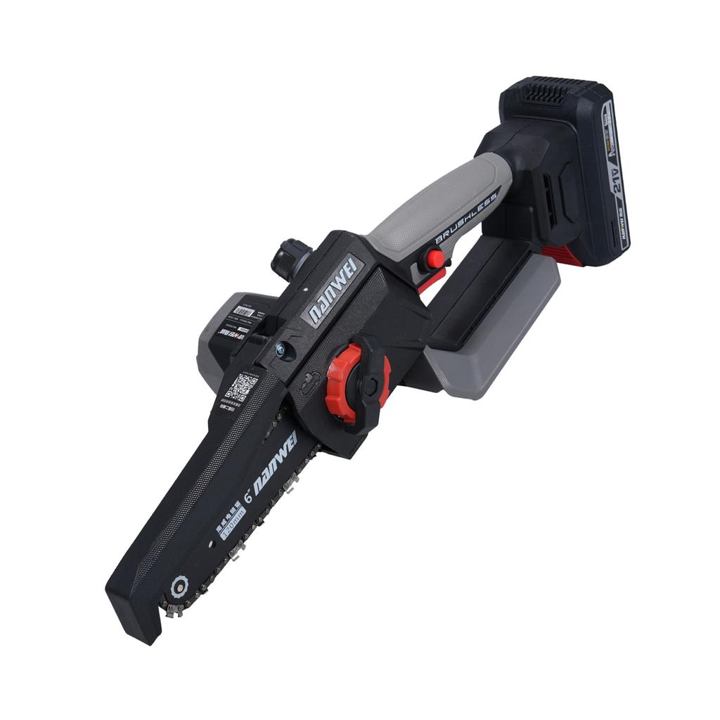 Cordless Chainsaw 6inch Chainsaw Brushless Electric Chainsaw for Logging and Tree Cutting Wood