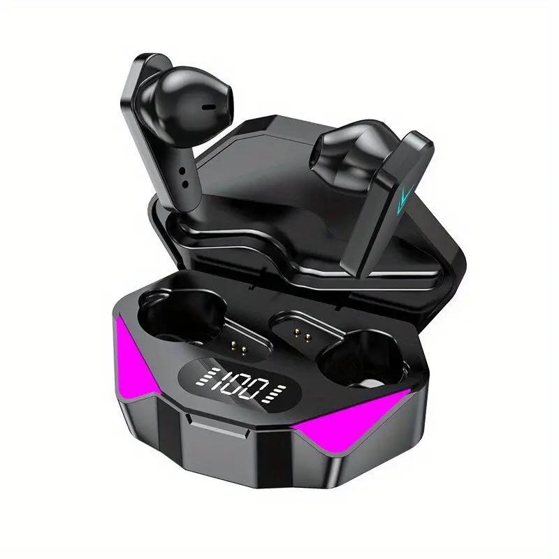 True Wireless Earbuds with Touch Control, Wireless Charging Case, Built-in Mic, and In-Ear Design for Gaming and Video