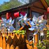 Reflective Pinwheels with Stakes Bird Repellent Wind Spinner Scare Birds Animals Away Multicolor Glittery Pinwheels for Garden Yard Lawn Porch