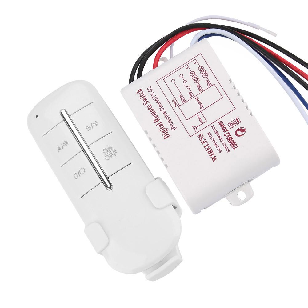 1/2/3/4 Ways ON/OFF AC180‑ 240V 1000W Wireless Receiver Lamp Light RF Remote Control Switch